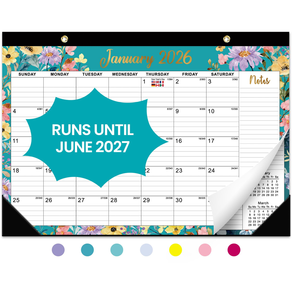 Patterned Desk Calendar - Set of 2