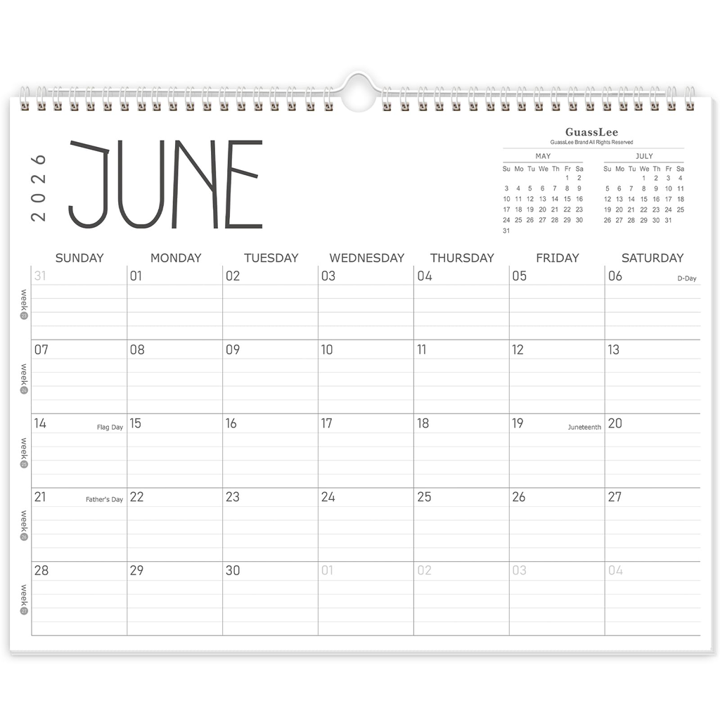 Patterned Desk Calendar - Medium