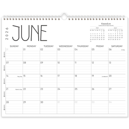 Patterned Desk Calendar - Medium