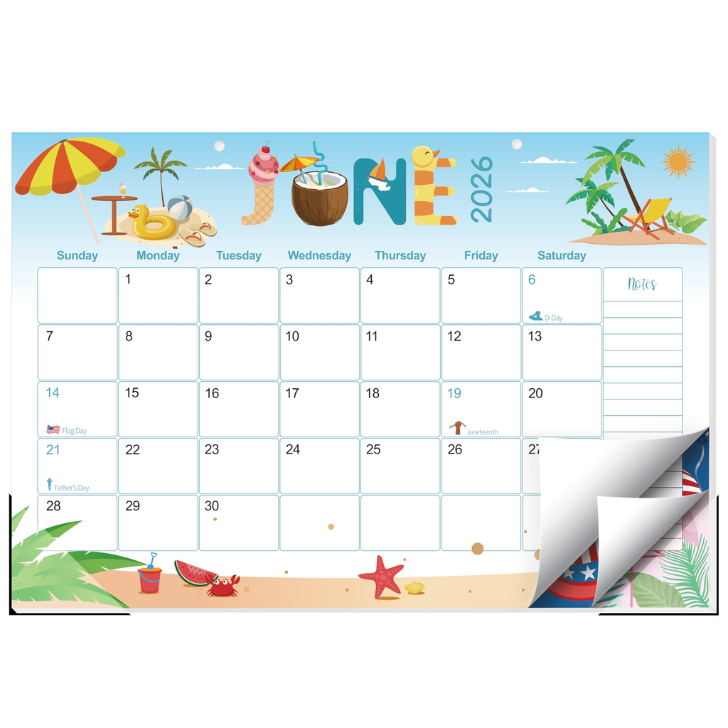 Patterned Desk Calendar - Large