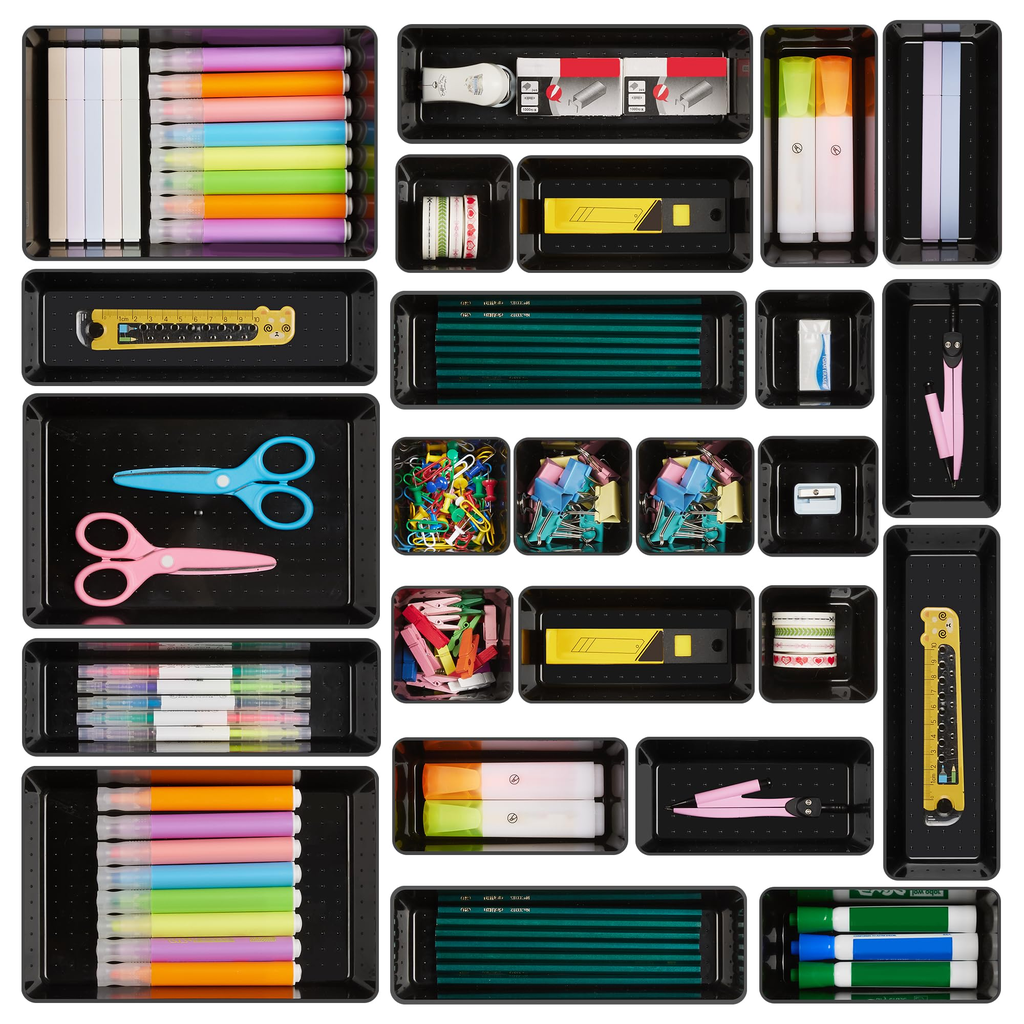 Lightweight Desk Drawer Organizer - Green
