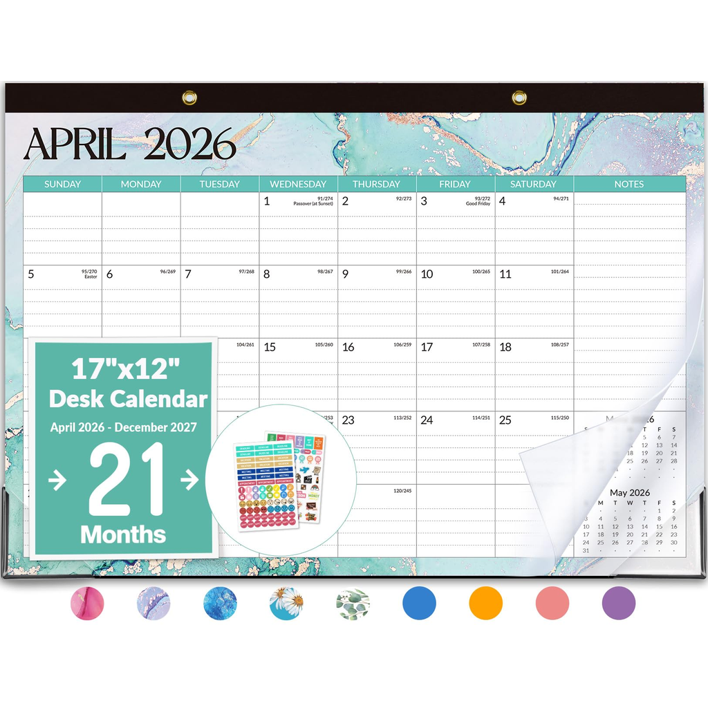 Neutral Desk Calendar - Large