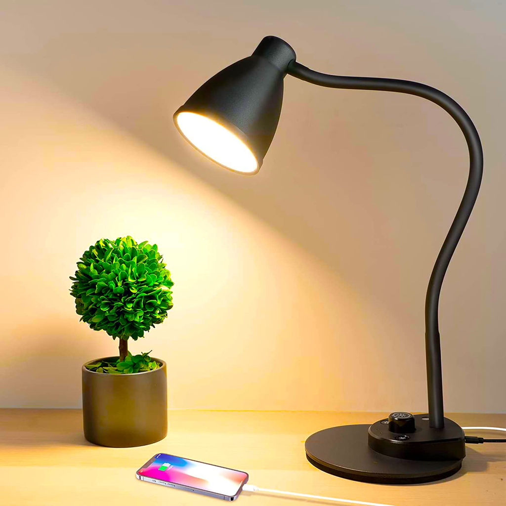 Natural Desk Lamp - Charcoal
