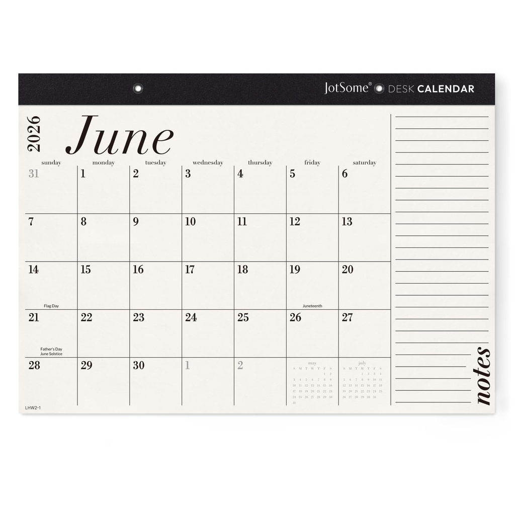 Non Slip Desk Calendar - Medium