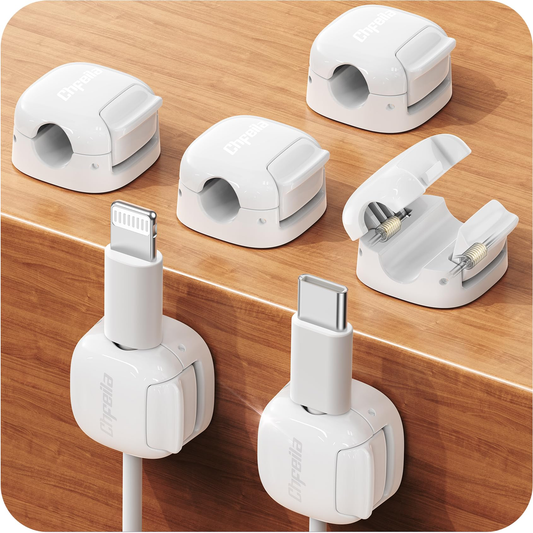 Adjustable Cable Clip - White